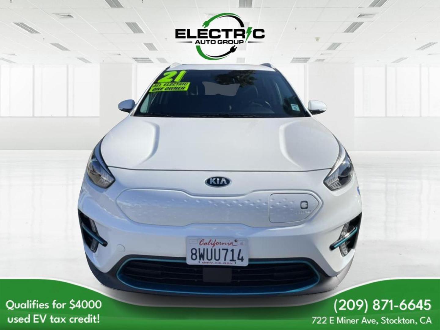 2021 WHITE Kia Niro EV EX (KNDCC3LG2M5) , 6A transmission, located at 722 E Miner Ave, Stockton, CA, 95202, (209) 871-6645, 37.956711, -121.282310 - PLUS TAXES AND FEES - Photo#1