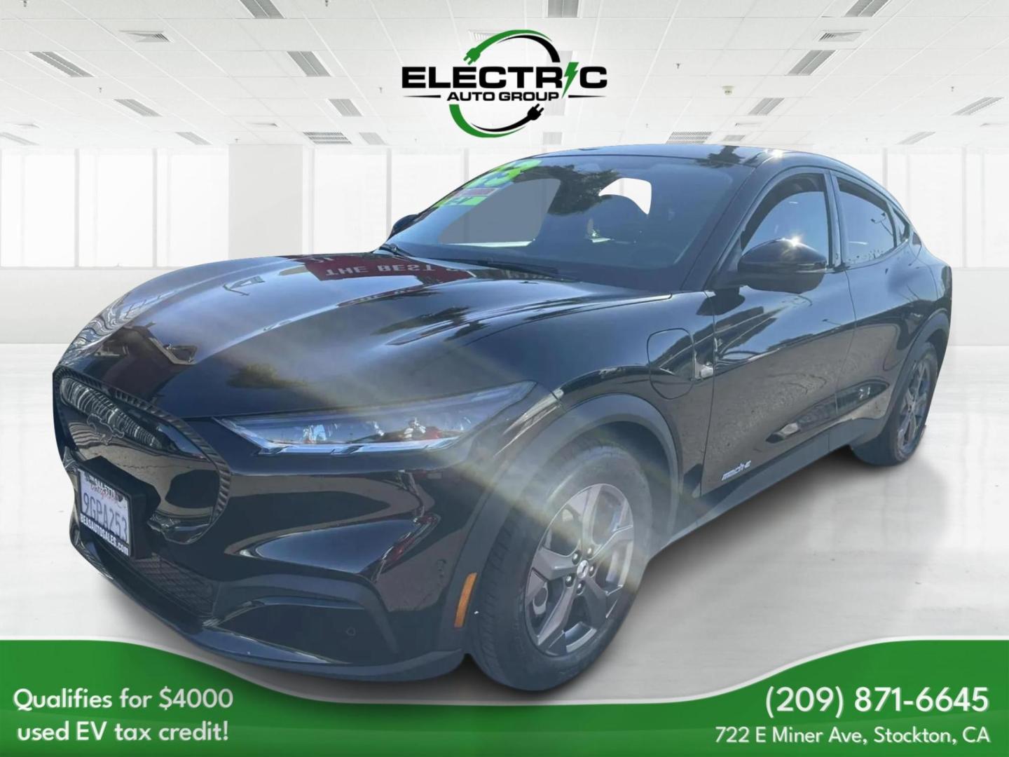 2023 BLACK Ford Mustang Mach-E Select (3FMTK1RM6PM) with an ELECTRIC engine, 1A transmission, located at 722 E Miner Ave, Stockton, CA, 95202, (209) 871-6645, 37.956711, -121.282310 - PLUS TAXES AND FEES NO CHARGER AVAILABE - Photo#4