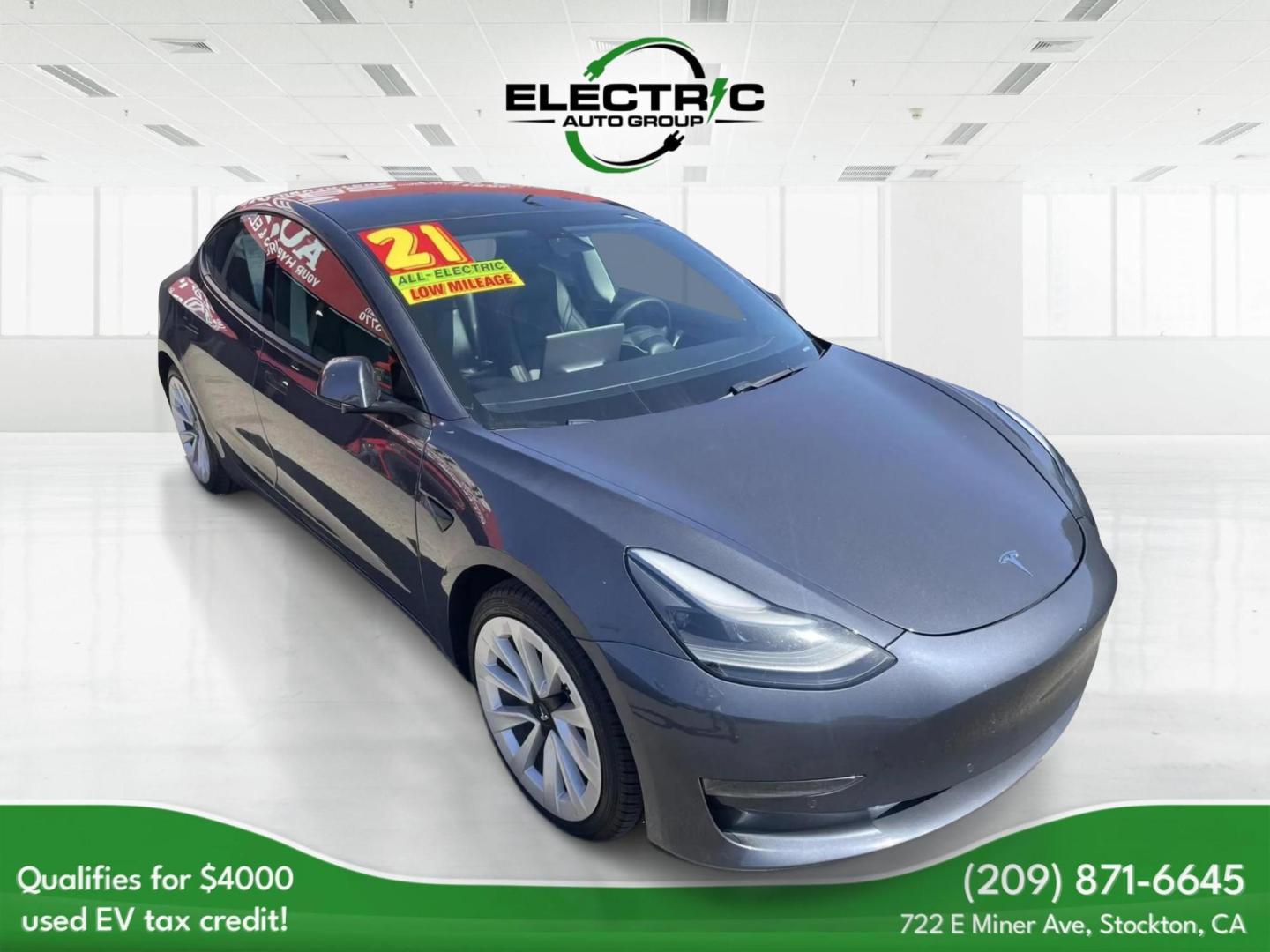 2021 Tesla Model 3 Standard Range Plus (5YJ3E1EA7MF) with an ELECTRIC engine, 1A transmission, located at 722 E Miner Ave, Stockton, CA, 95202, (209) 871-6645, 37.956711, -121.282310 - PLUS TAXES AND FEES NO CHARGER AVAILABLE - Photo#1