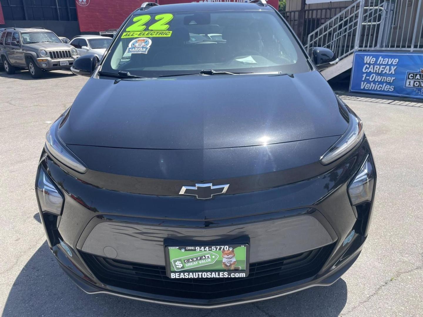 2022 Chevrolet Bolt EV 1LT (1G1FY6S01N4) with an ELECTRIC engine, 1A transmission, located at 722 E Miner Ave, Stockton, CA, 95202, (209) 871-6645, 37.956711, -121.282310 - PLUS TAXES AND FEES NO CHARGER AVAILABLE - Photo#1