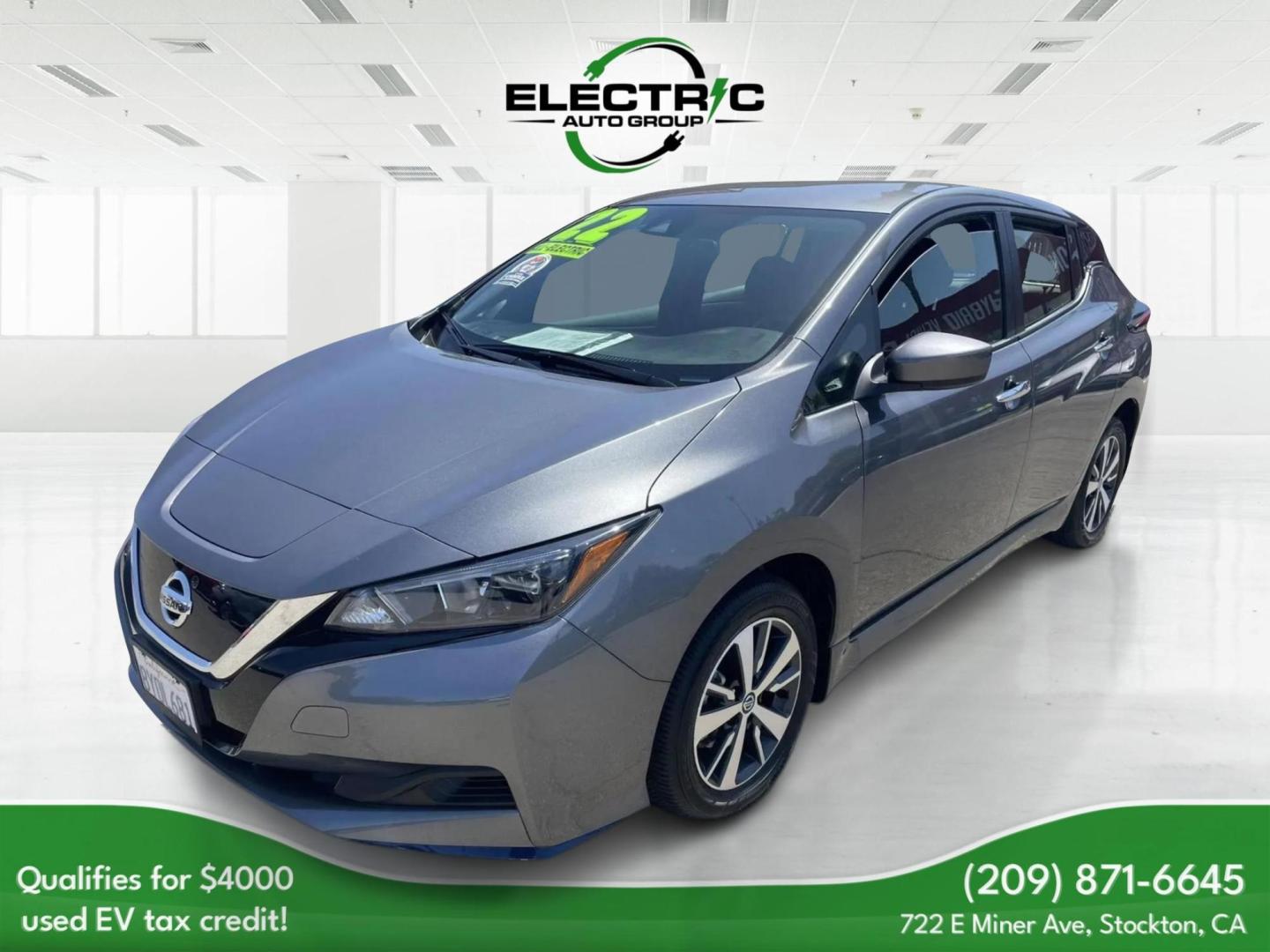 2022 Nissan LEAF SV (1N4BZ1CV4NC) with an ELECTRIC engine, CVT transmission, located at 722 E Miner Ave, Stockton, CA, 95202, (209) 871-6645, 37.956711, -121.282310 - PLUS TAXES AND FEES NO CHARGER AVAILABLE - Photo#4