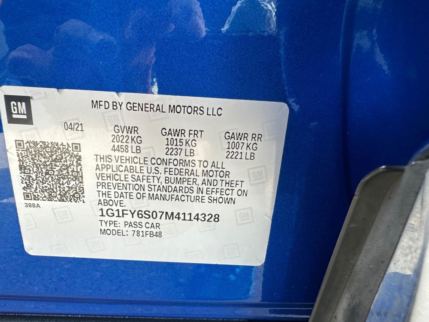 2021 Chevrolet Bolt EV LT (1G1FY6S07M4) with an ELECTRIC engine, 1A transmission, located at 722 E Miner Ave, Stockton, CA, 95202, (209) 871-6645, 37.956711, -121.282310 - Photo#13